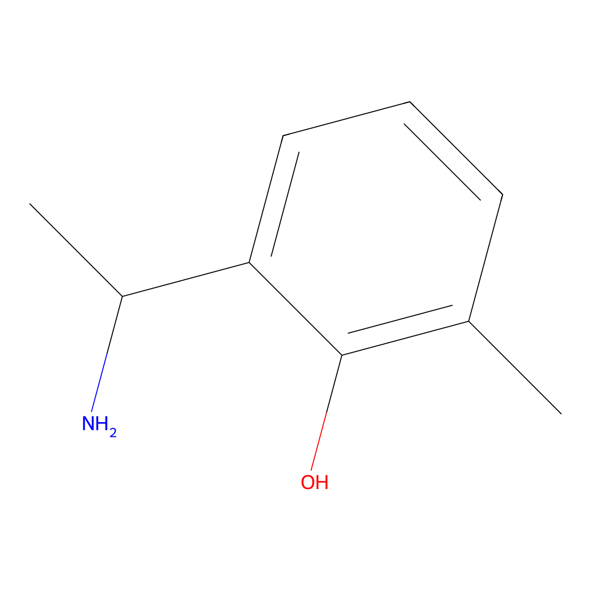 (S)-2-(1-Aminoethyl)-6-methylphenol molecular structure, CAS 180683-45-8