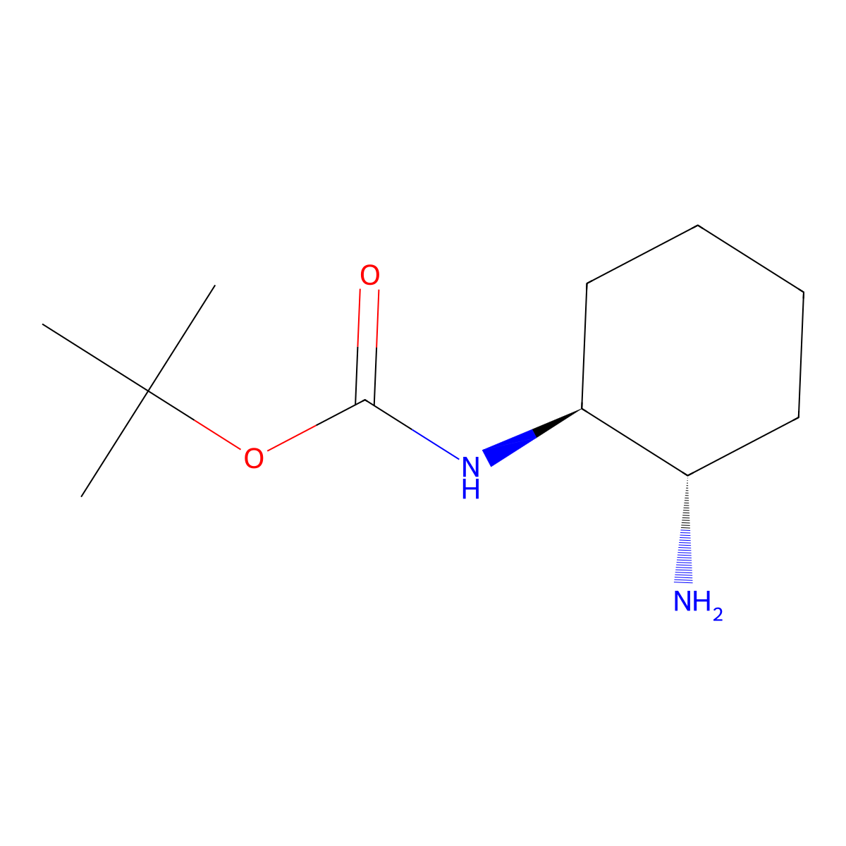 tert-butyl N-[(1S,2S)-2-aminocyclohexyl]carbamate molecular structure, CAS 180683-64-1