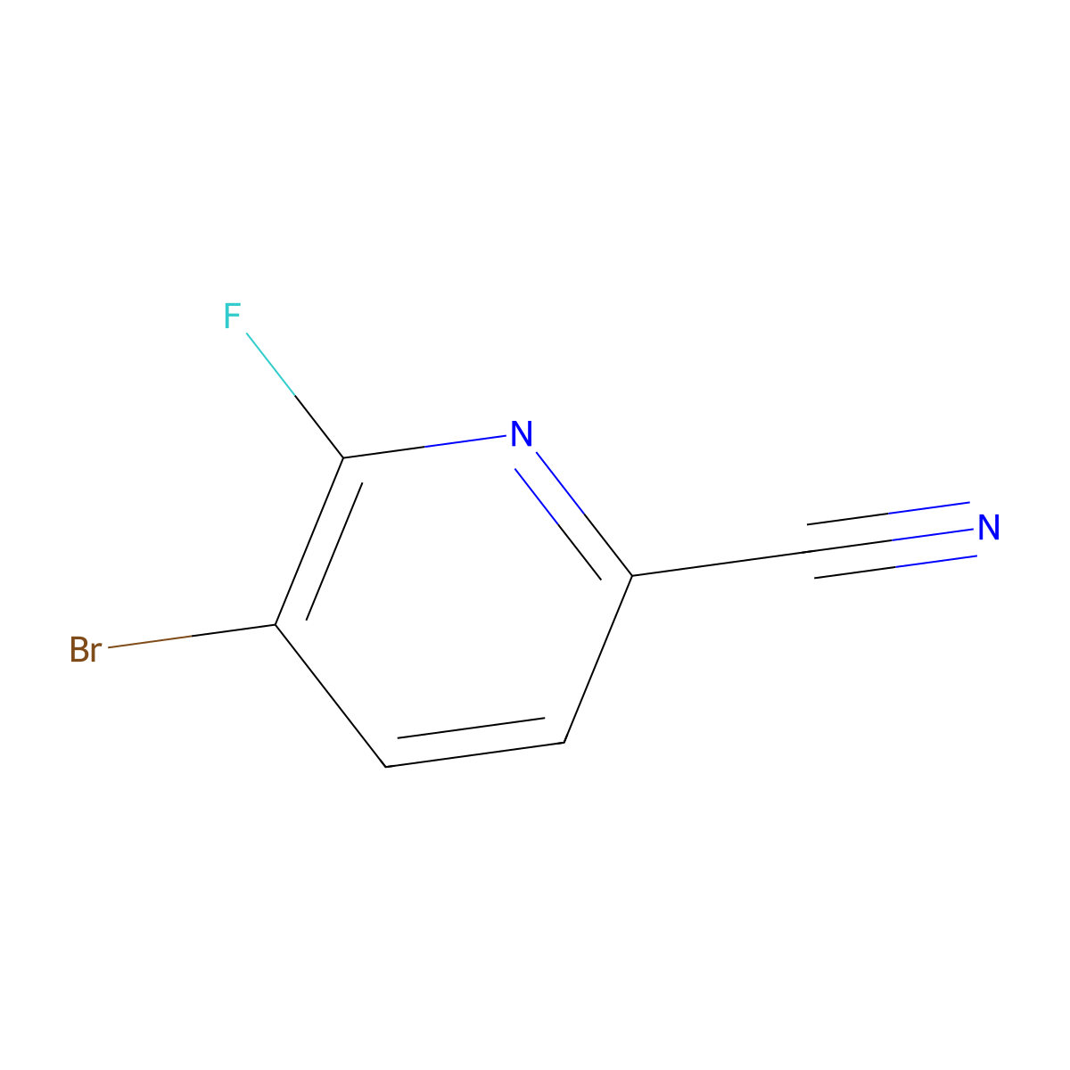 5-Bromo-6-fluoropyridine-2-carbonitrile molecular structure, CAS 1806849-64-8