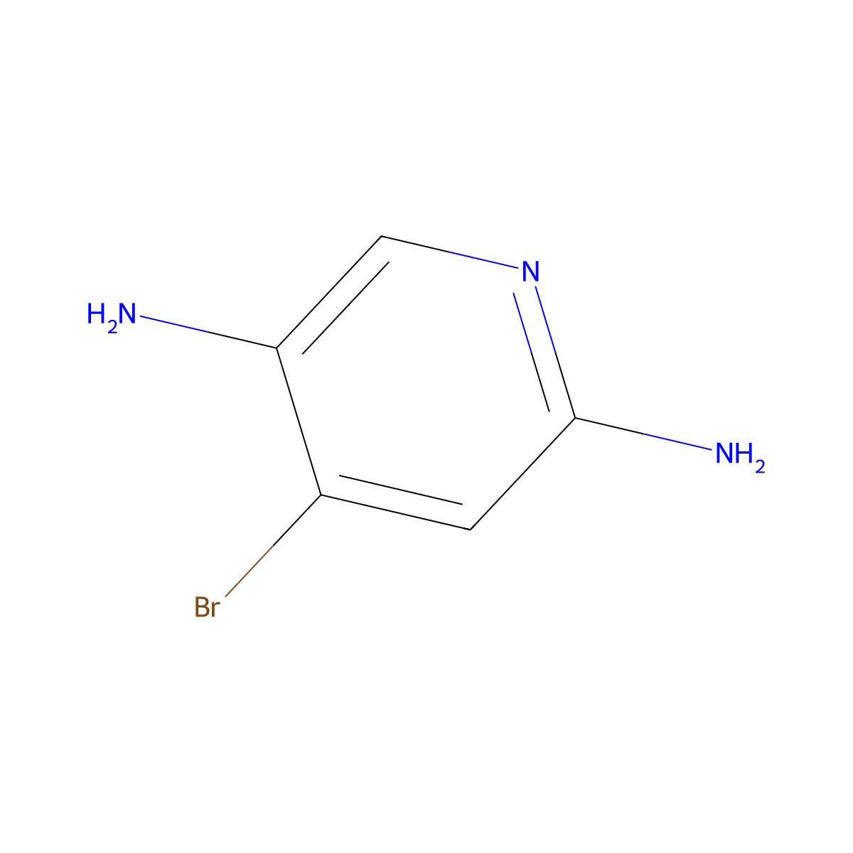 4-Bromopyridine-2,5-diamine molecular structure, CAS 1806851-06-8