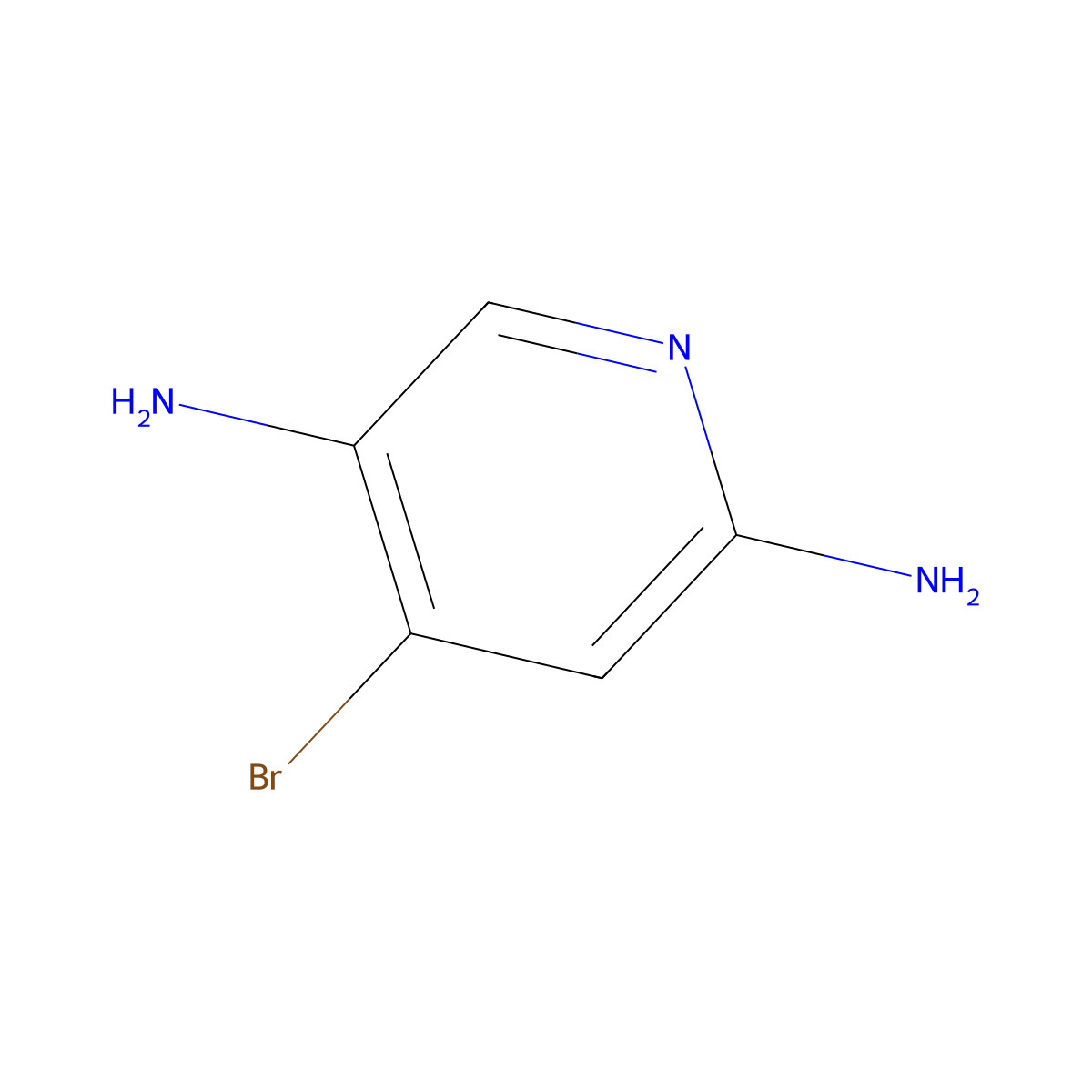 4-Bromopyridine-2,5-diamine molecular structure, CAS 1806851-06-8