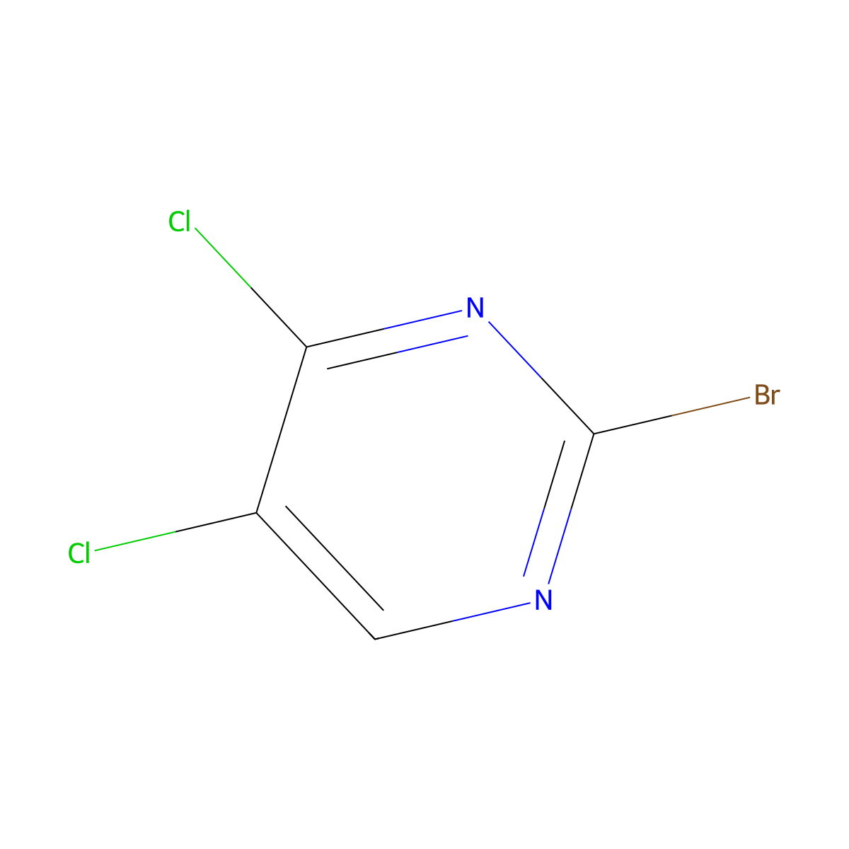 2-Bromo-4,5-dichloropyrimidine molecular structure, CAS 1806851-15-9