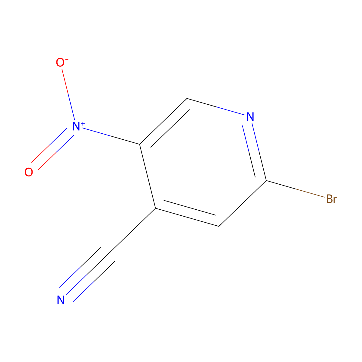 2-Bromo-5-nitroisonicotinonitrile molecular structure, CAS 1806853-84-8
