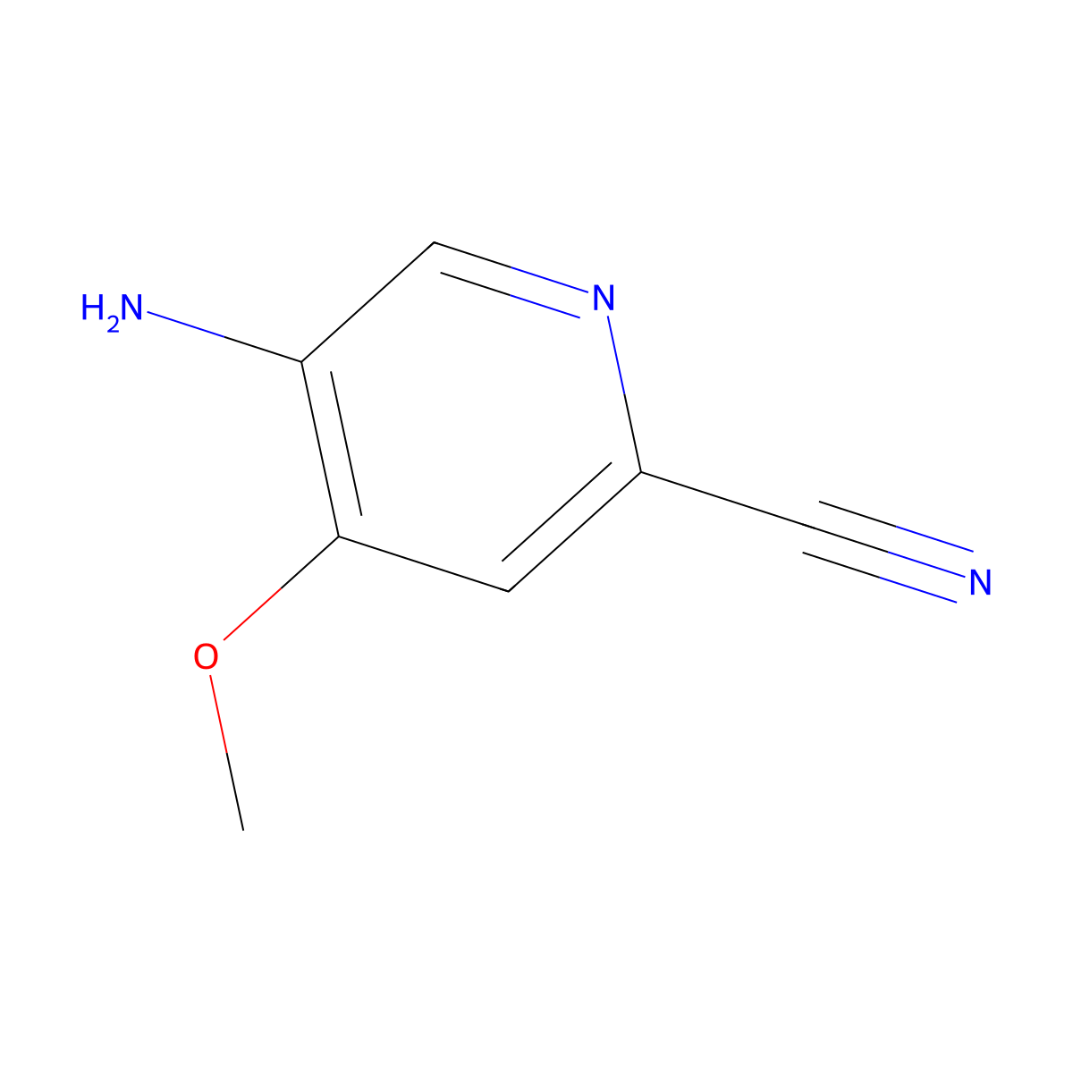 5-Amino-4-methoxypicolinonitrile molecular structure, CAS 1806863-49-9