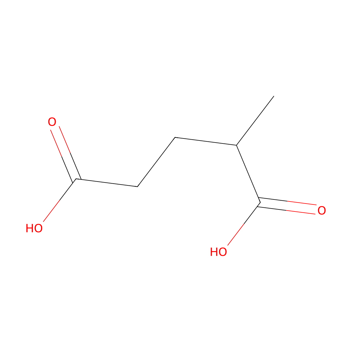 2-Methylglutaric Acid molecular structure, CAS 18069-17-5