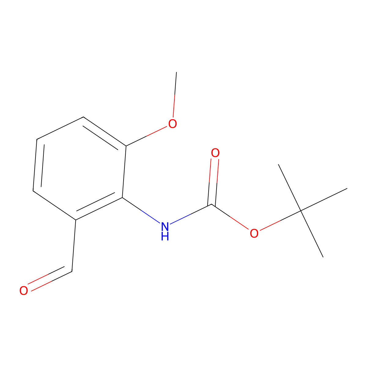 (2-Formyl-6-methoxy-phenyl)-carbamic acid tert-butyl ester molecular structure, CAS 180690-93-1