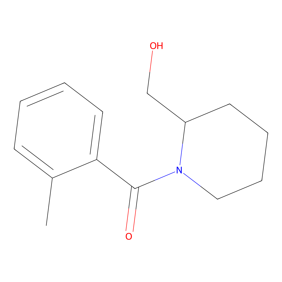 [2-(Hydroxymethyl)piperidin-1-yl](2-methylphenyl)methanone molecular structure, CAS 180691-03-6