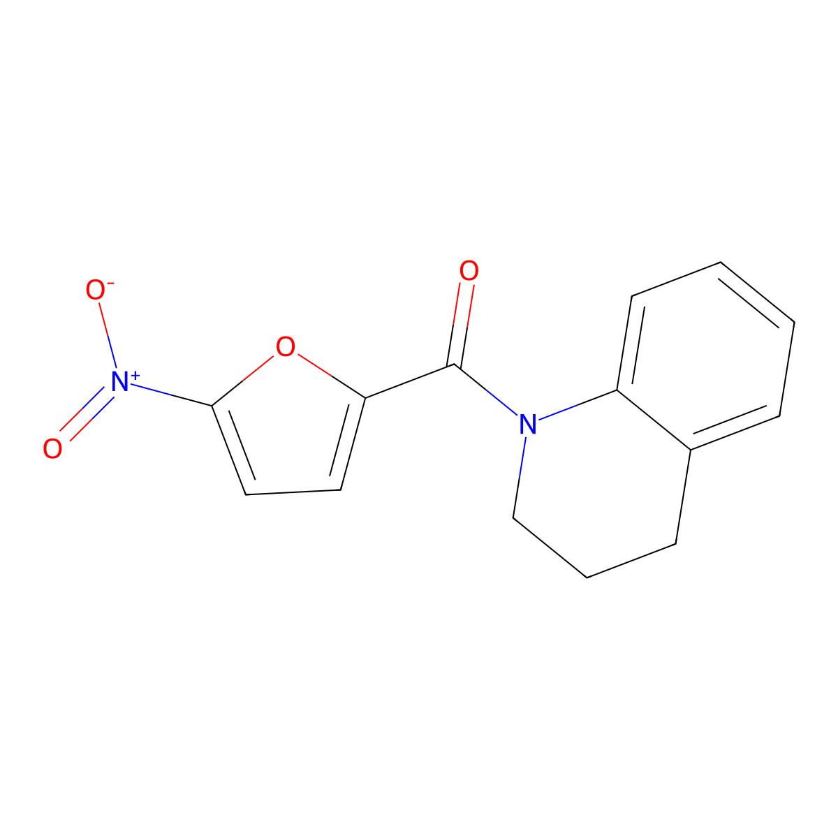 3,4-dihydro-2H-quinolin-1-yl-(5-nitrofuran-2-yl)methanone molecular structure, CAS 180693-49-6