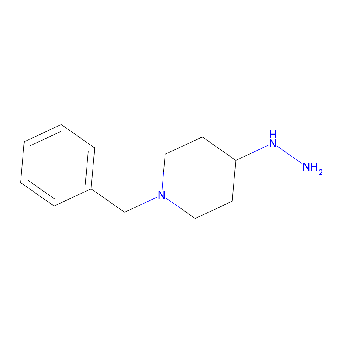 1-Benzyl-4-hydrazinylpiperidine molecular structure, CAS 180696-11-1