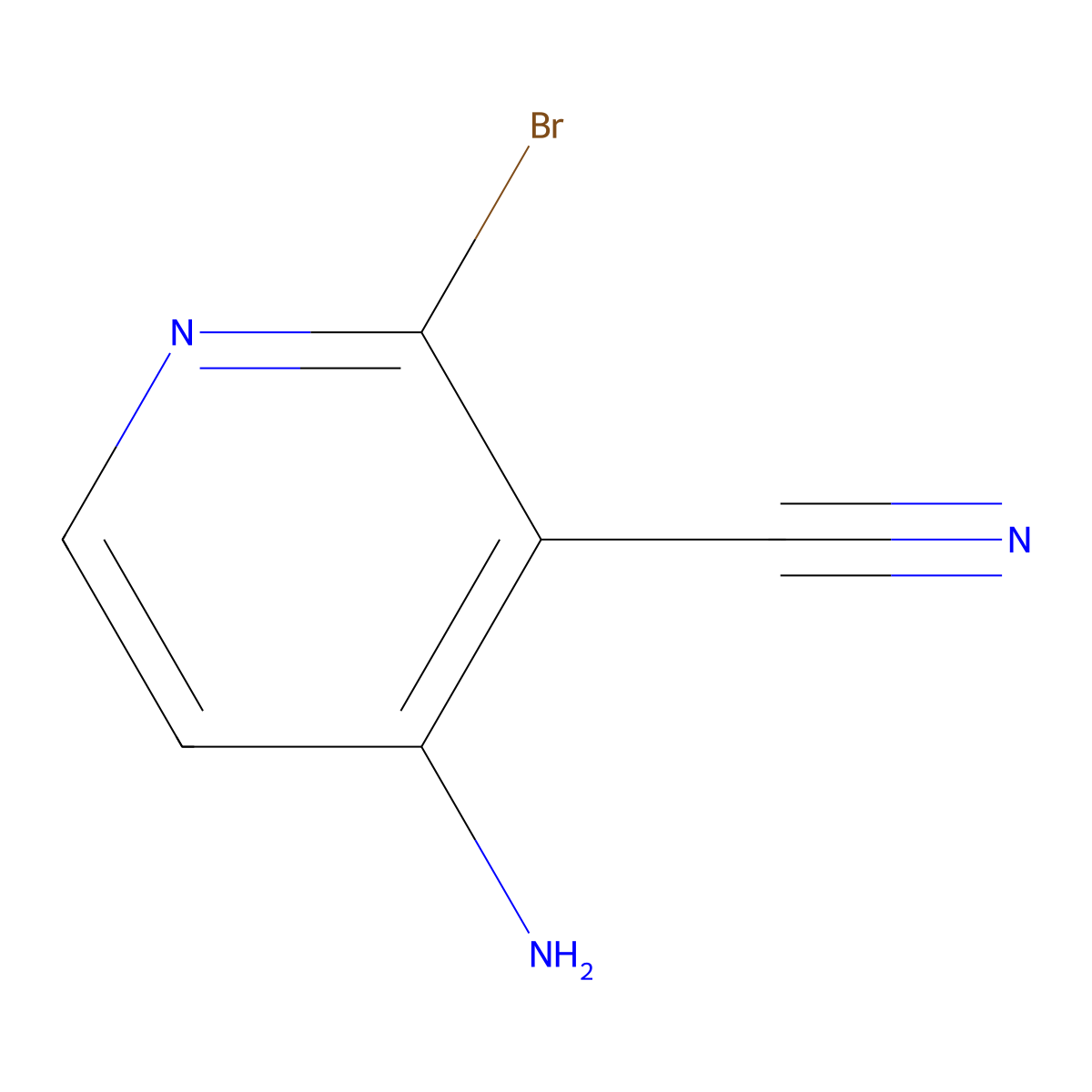 4-Amino-2-bromopyridine-3-carbonitrile molecular structure, CAS 1806963-70-1