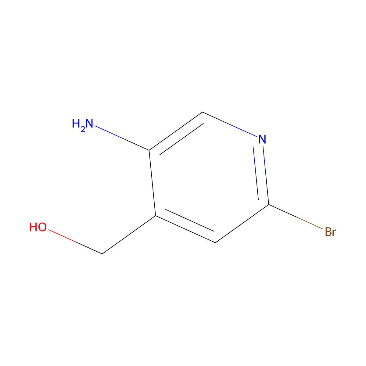 (5-Amino-2-bromo-4-pyridyl)methanol molecular structure, CAS 1806963-89-2