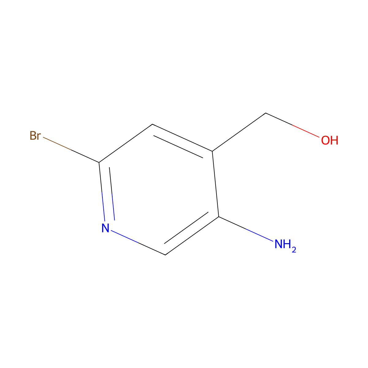 (5-Amino-2-bromo-4-pyridyl)methanol molecular structure, CAS 1806963-89-2