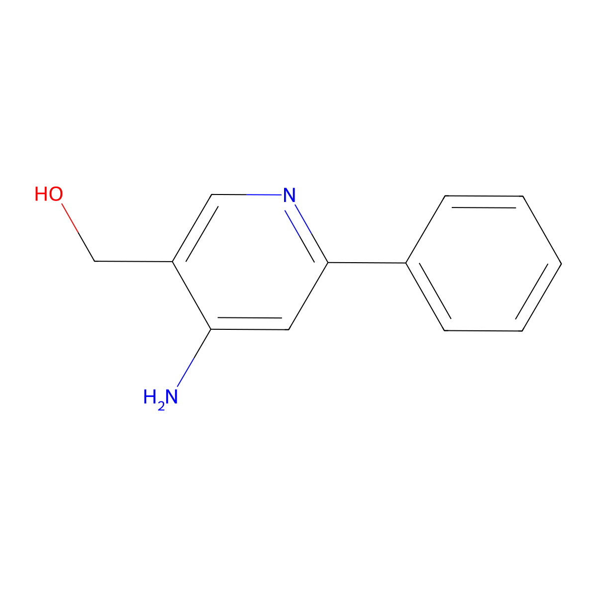 (4-Amino-6-phenylpyridin-3-yl)methanol molecular structure, CAS 1806967-21-4