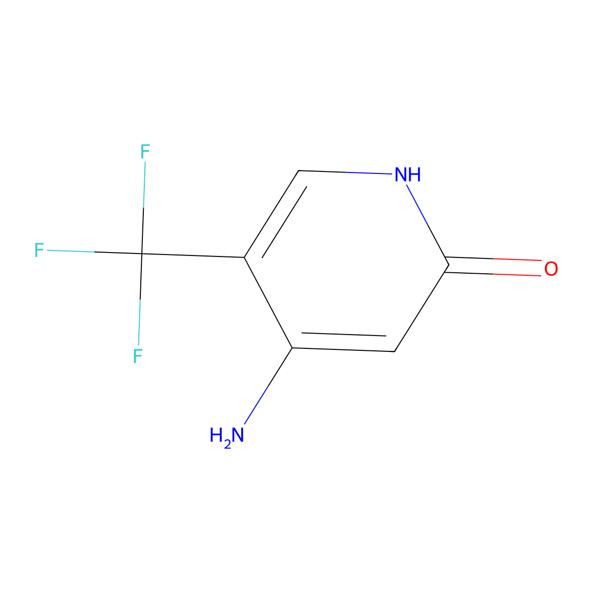 4-Amino-5-(trifluoromethyl)pyridin-2-ol molecular structure, CAS 1806967-28-1