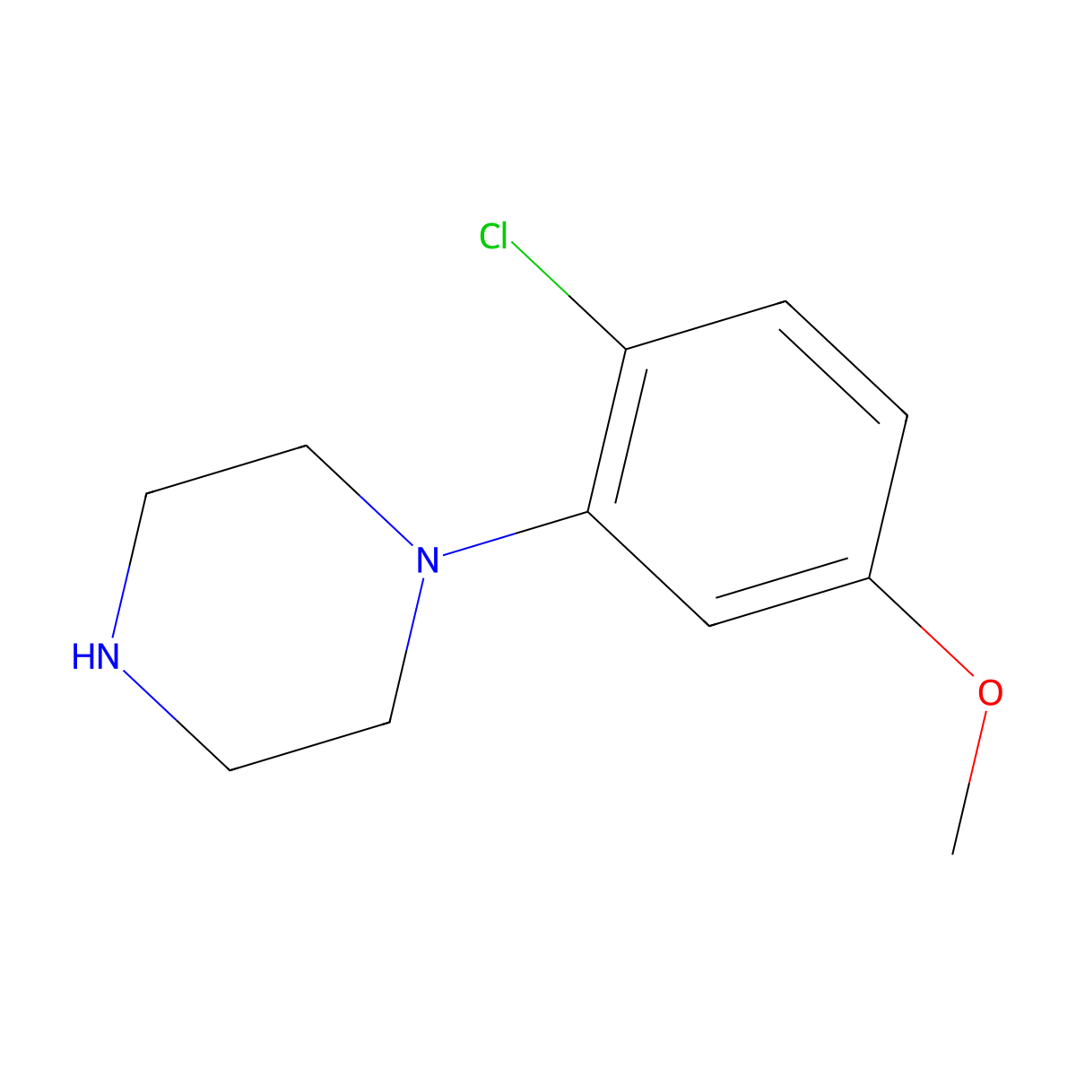 1-(2-Chloro-5-methoxyphenyl)piperazine molecular structure, CAS 180698-24-2