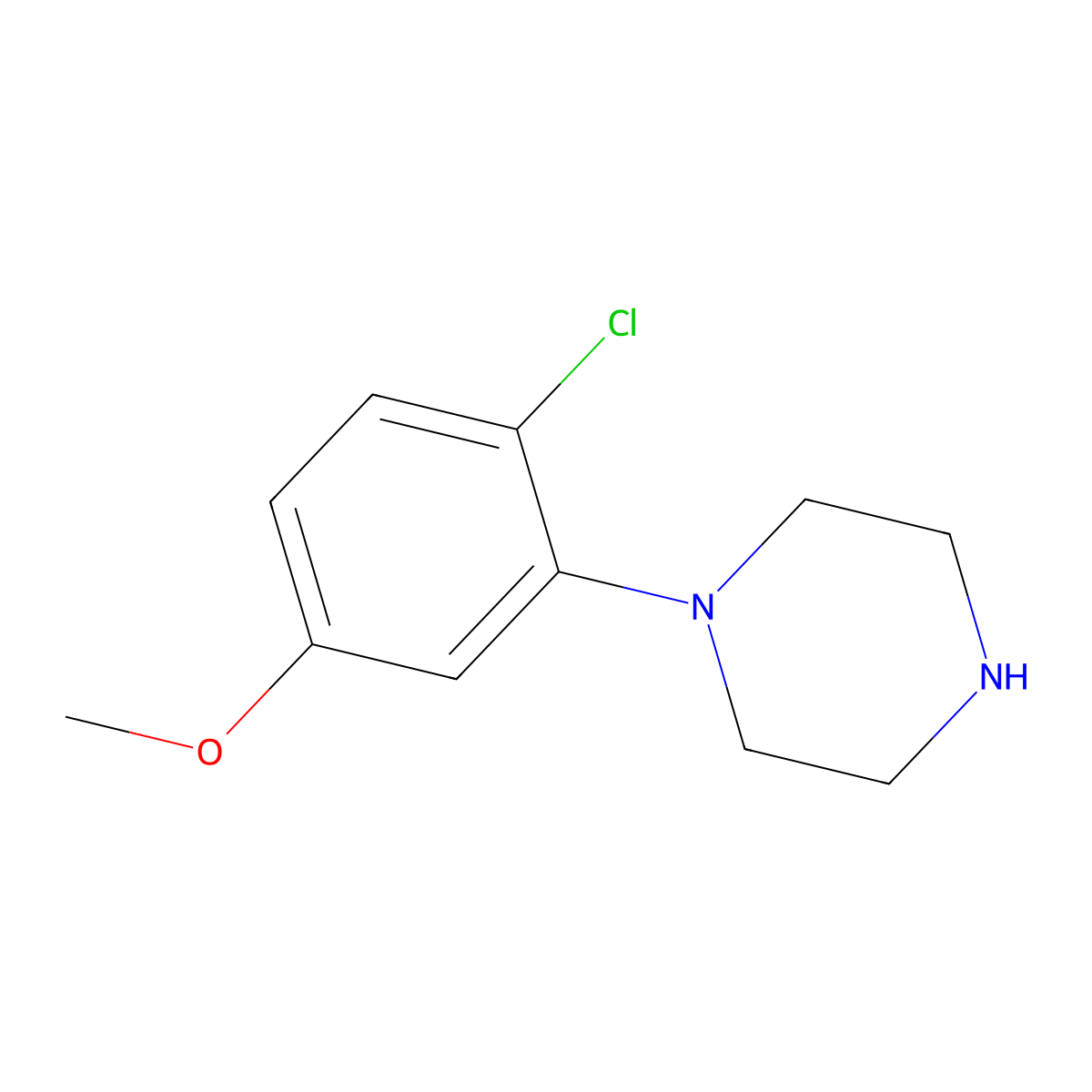1-(2-Chloro-5-methoxyphenyl)piperazine molecular structure, CAS 180698-24-2