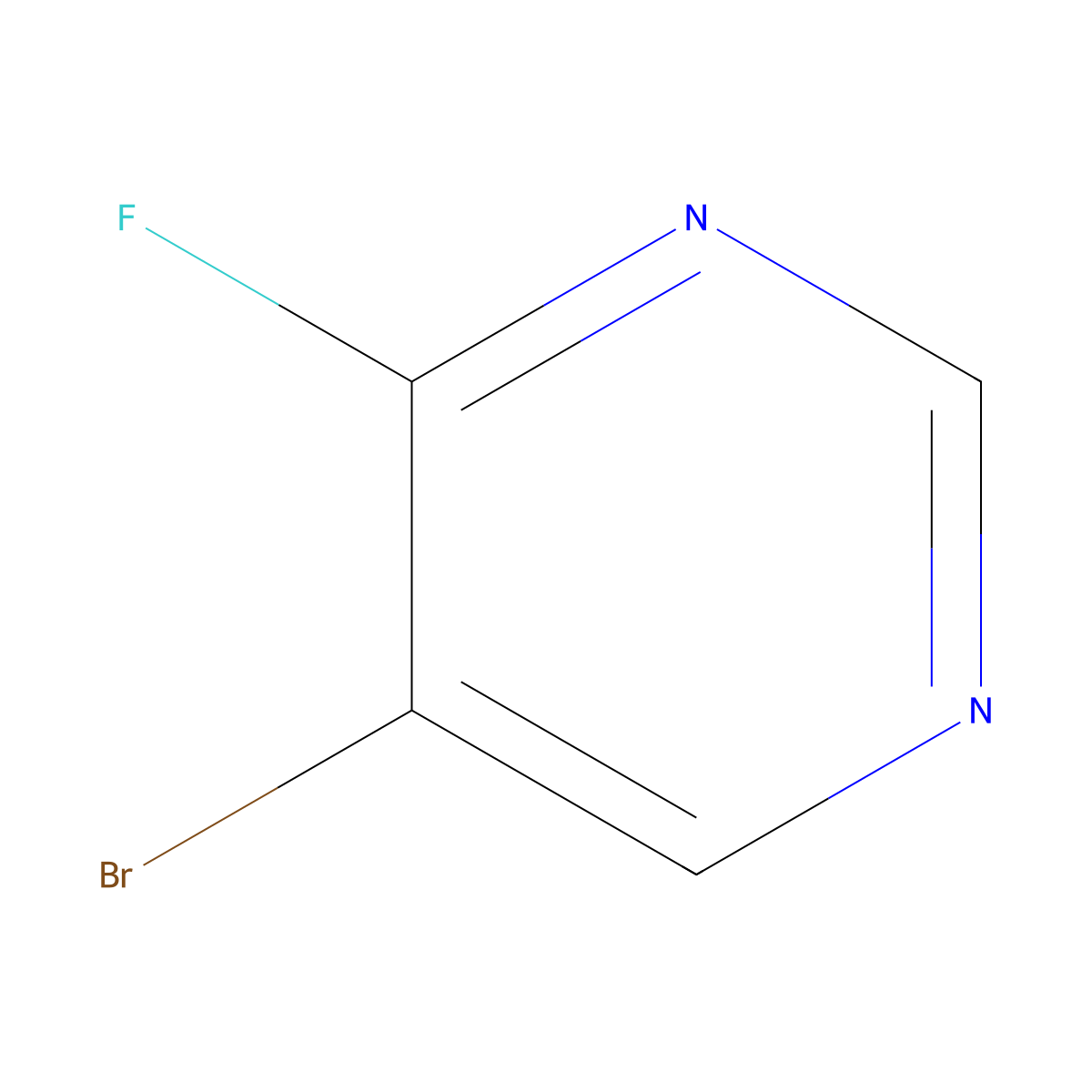 5-Bromo-4-fluoropyrimidine molecular structure, CAS 1806981-20-3