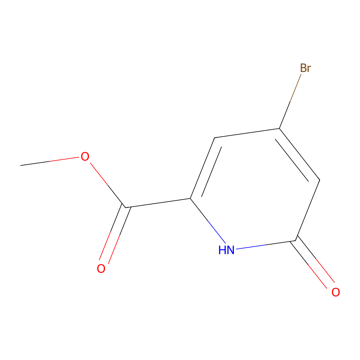 Methyl 4-bromo-6-hydroxypyridine-2-carboxylate molecular structure, CAS 1806984-30-4