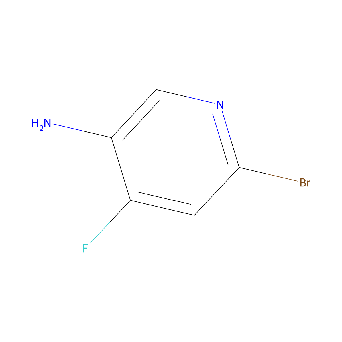 6-Bromo-4-fluoropyridin-3-amine molecular structure, CAS 1806995-29-8