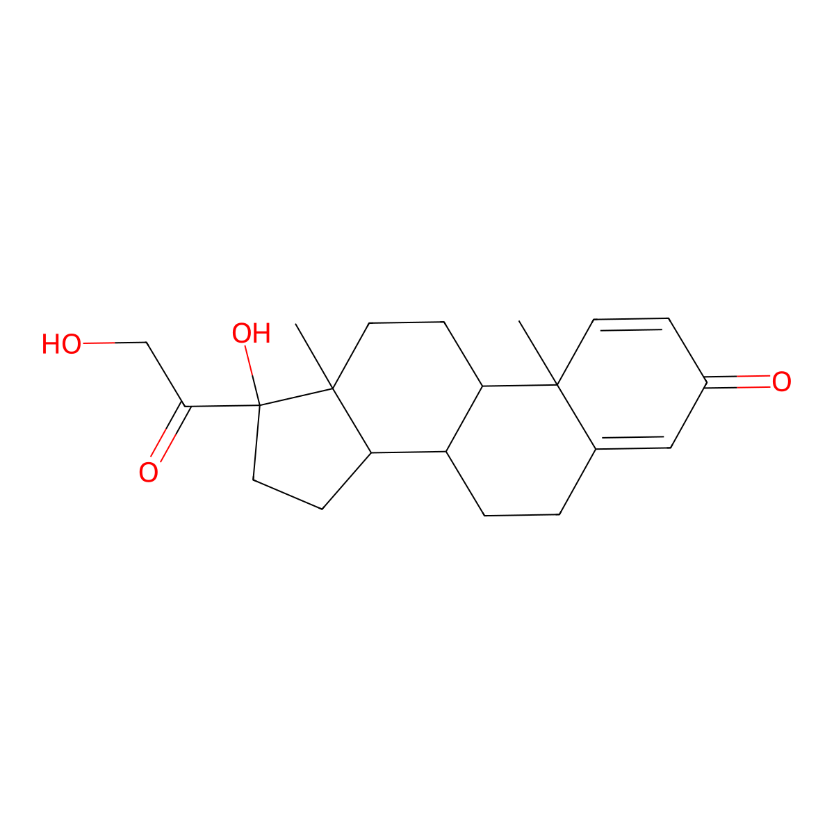 delta'-Dehydrocortexolone molecular structure, CAS 1807-14-3