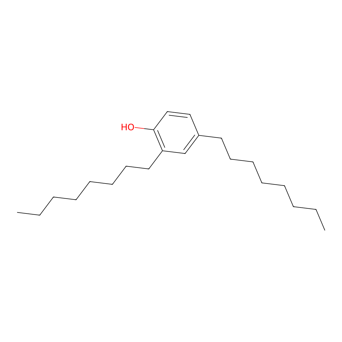 2,4-Dioctylphenol molecular structure, CAS 1807-29-0