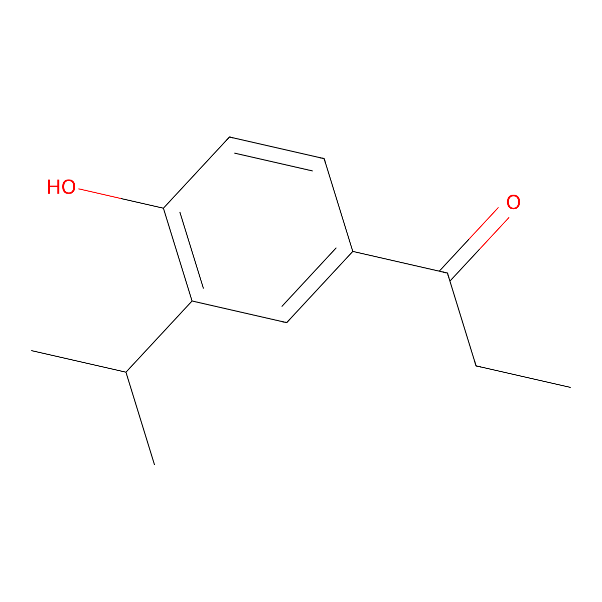 1-(4-Hydroxy-3-isopropylphenyl)propan-1-one molecular structure, CAS 1807-41-6