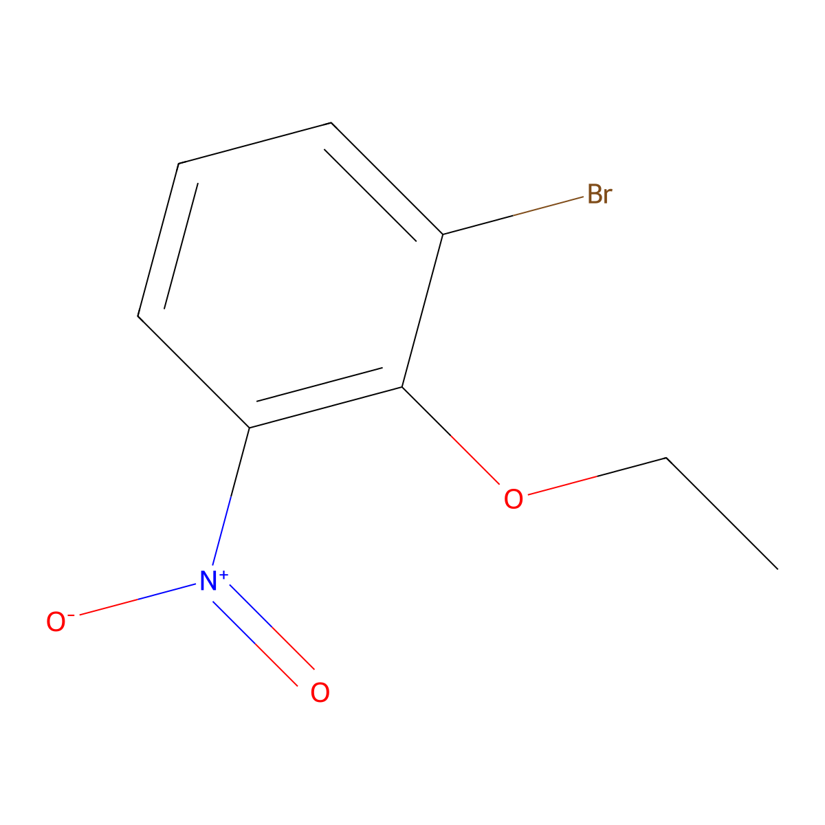 1-Bromo-2-ethoxy-3-nitrobenzene molecular structure, CAS 1807003-27-5