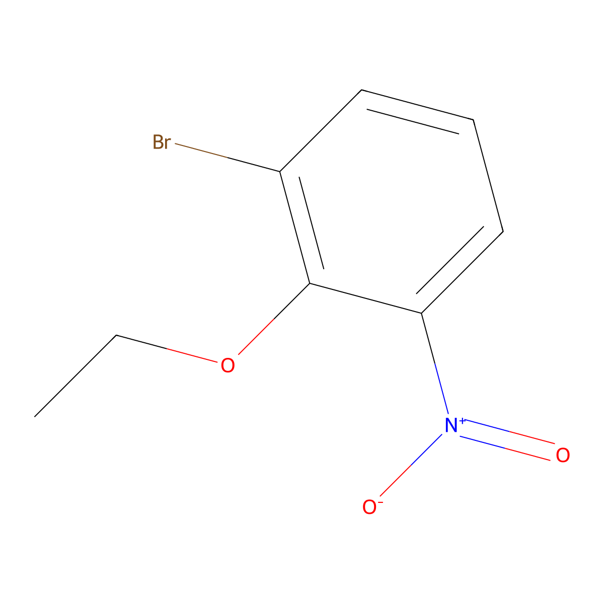 1-Bromo-2-ethoxy-3-nitrobenzene molecular structure, CAS 1807003-27-5