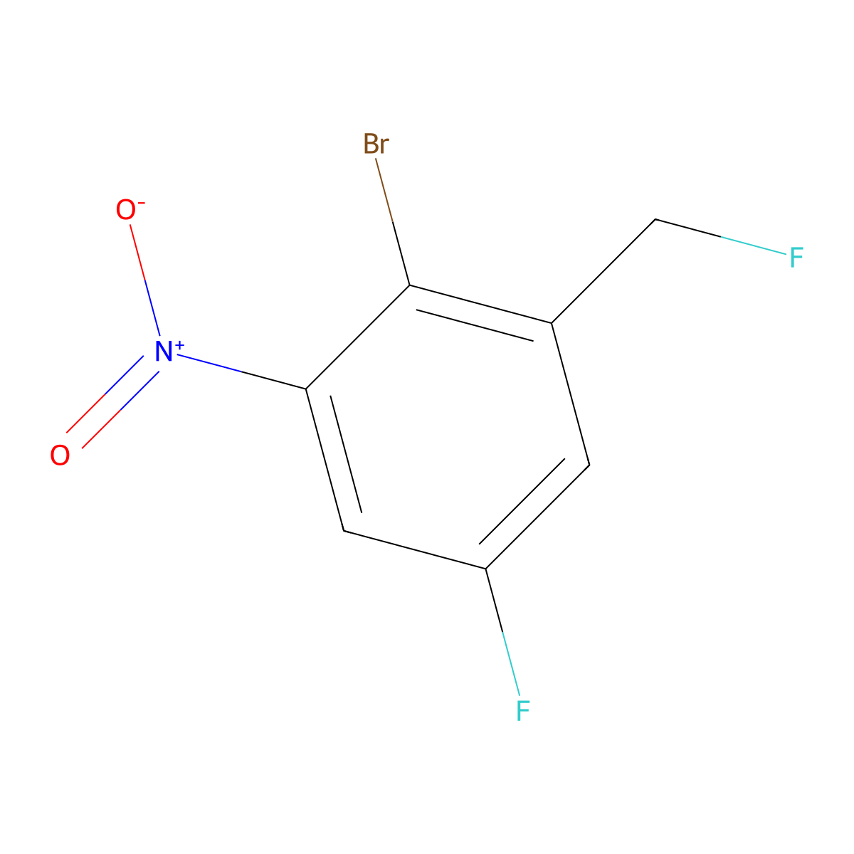 1-Bromo-4-fluoro-2-fluoromethyl-6-nitrobenzene molecular structure, CAS 1807004-68-7