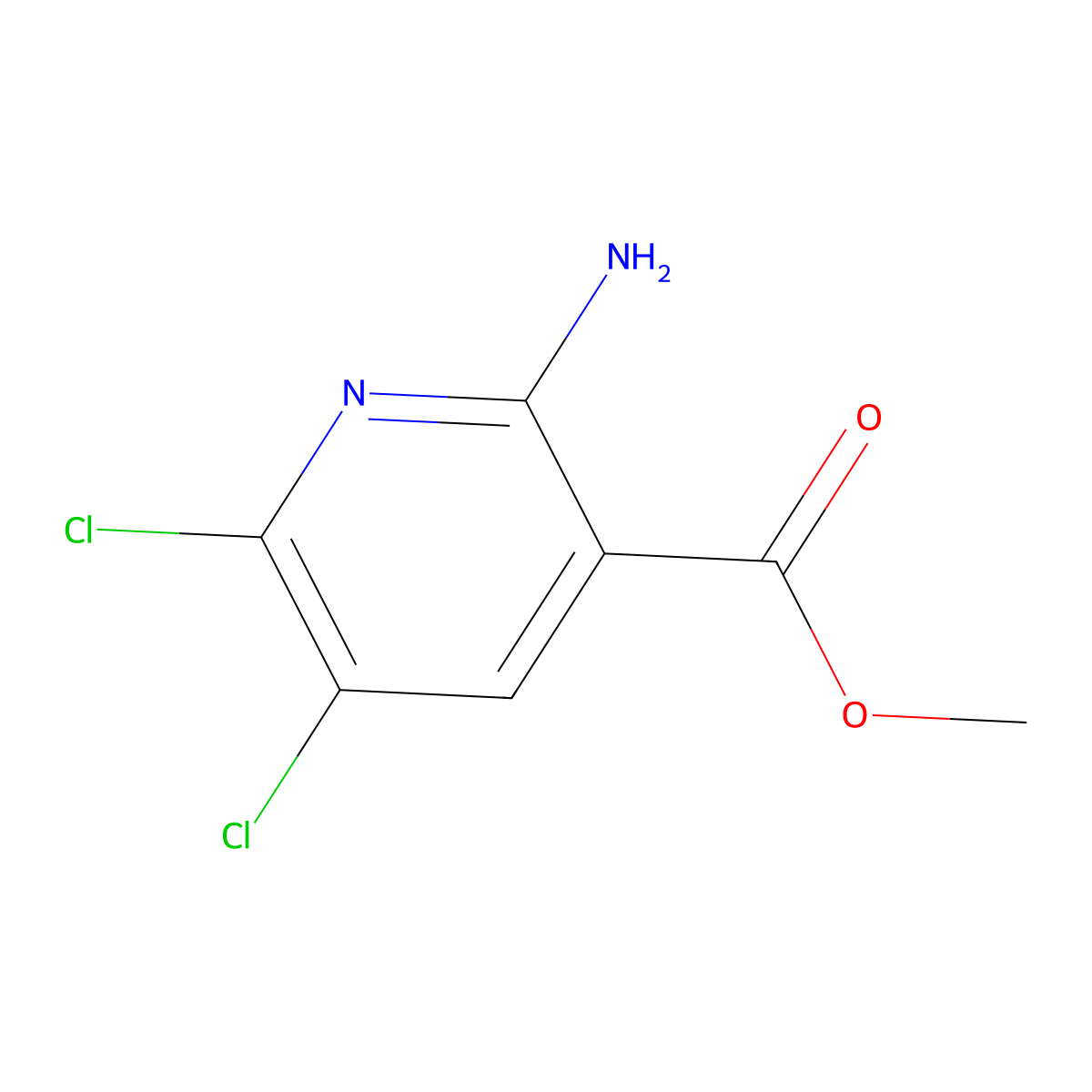 Methyl 2-amino-5,6-dichloropyridine-3-carboxylate molecular structure, CAS 1807004-89-2