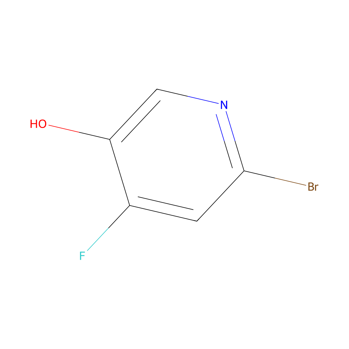 6-Bromo-4-fluoropyridin-3-ol molecular structure, CAS 1807007-85-7