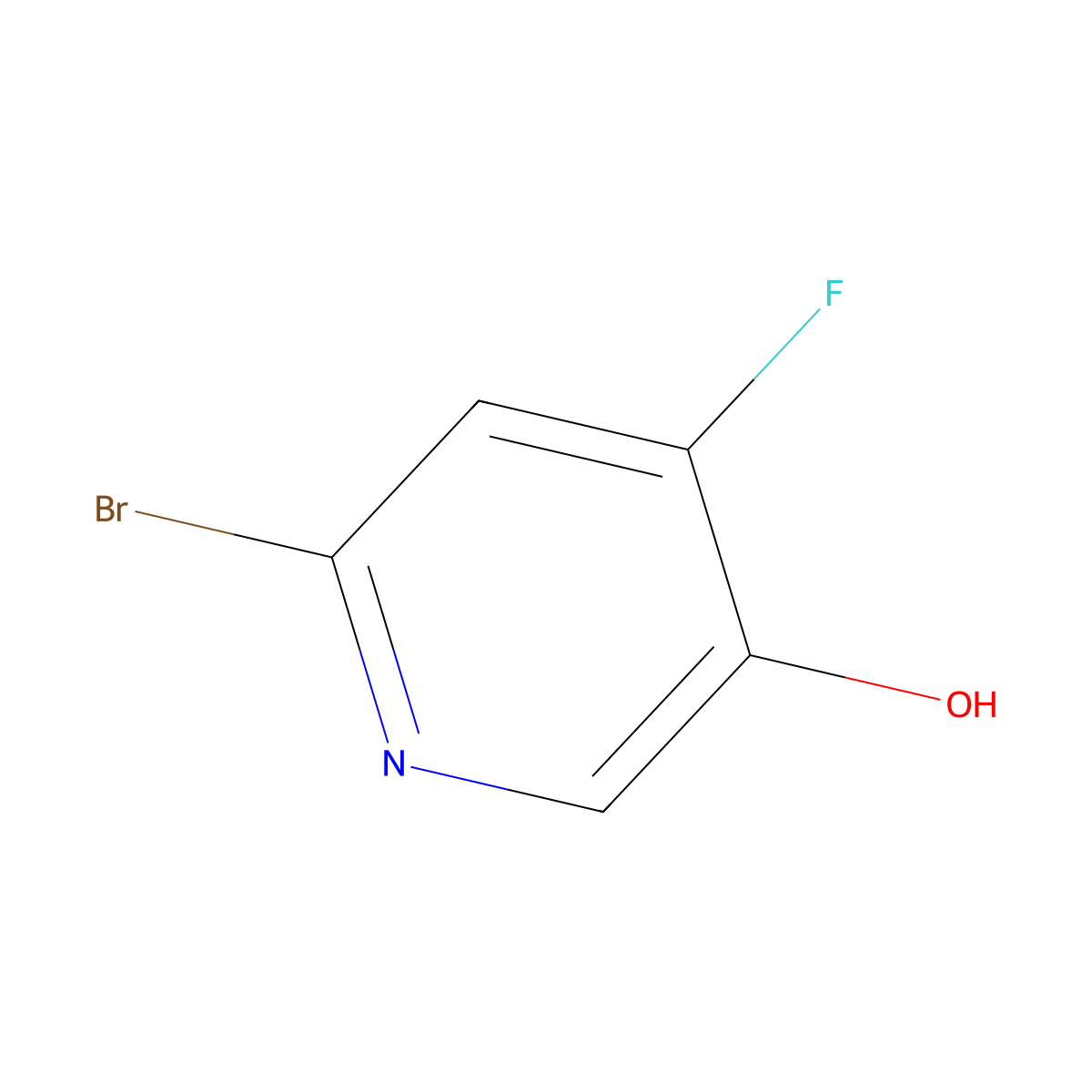 6-Bromo-4-fluoropyridin-3-ol molecular structure, CAS 1807007-85-7