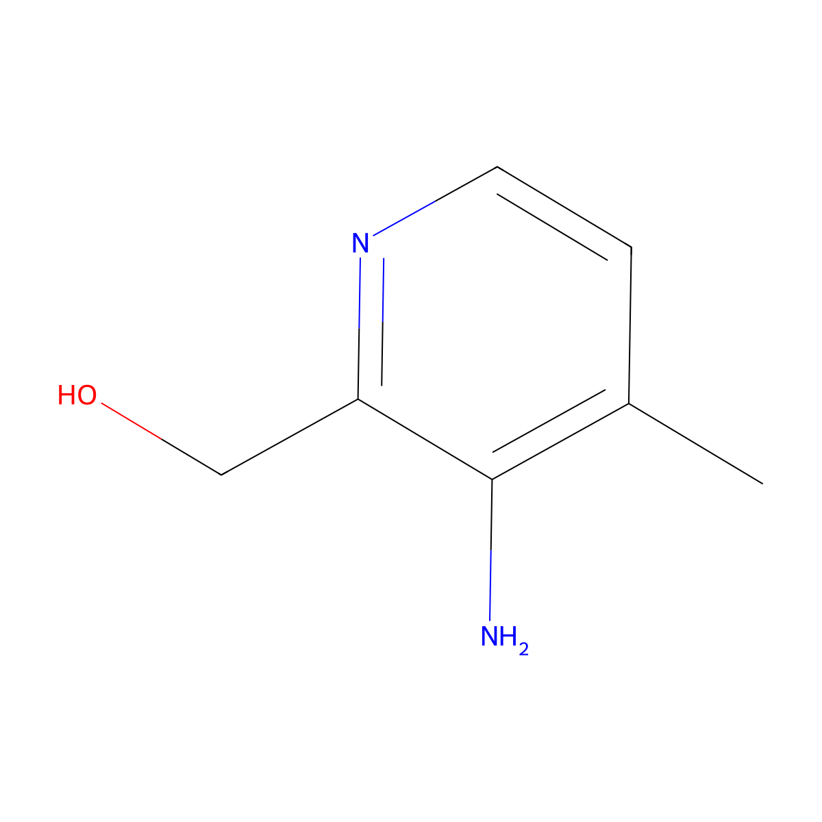 (3-Amino-4-methylpyridin-2-yl)methanol molecular structure, CAS 1807008-90-7