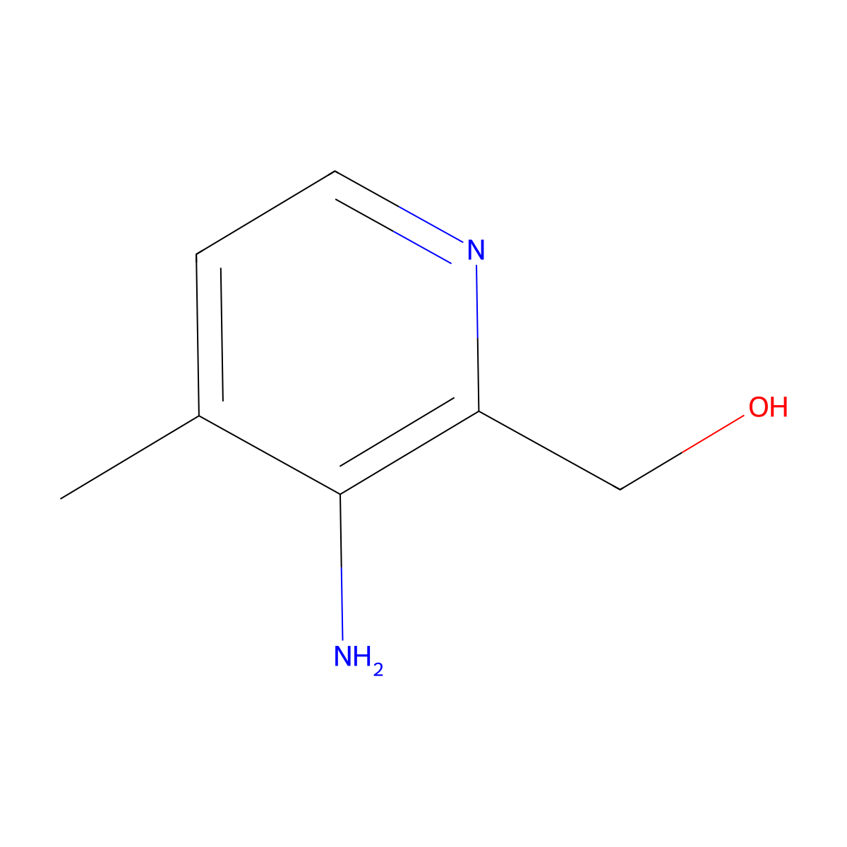 (3-Amino-4-methylpyridin-2-yl)methanol molecular structure, CAS 1807008-90-7