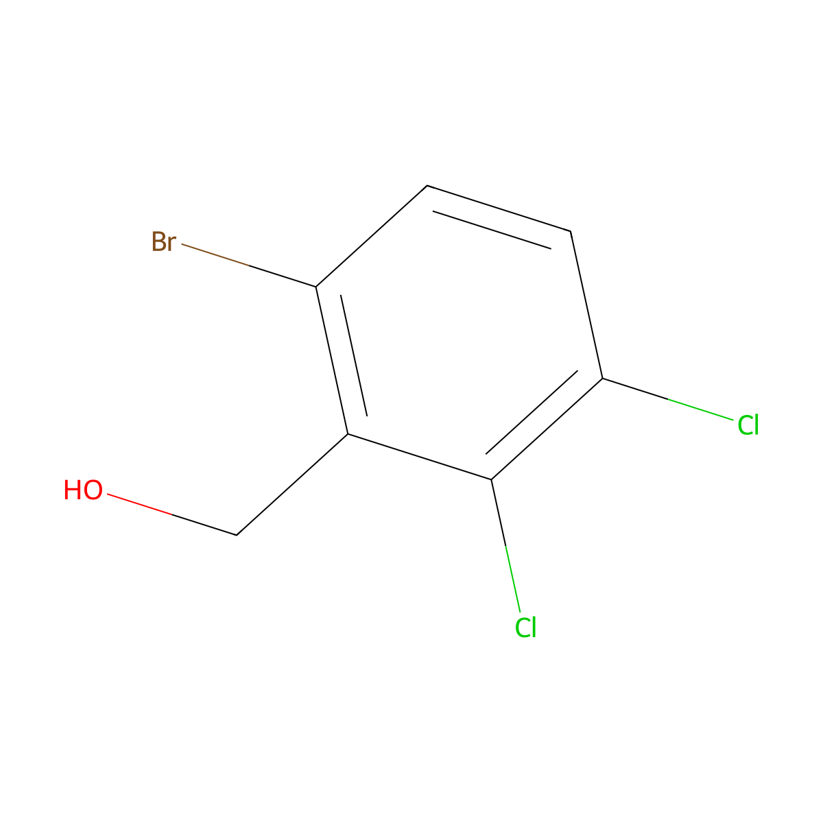 6-Bromo-2,3-dichlorobenzyl alcohol molecular structure, CAS 1807009-09-1