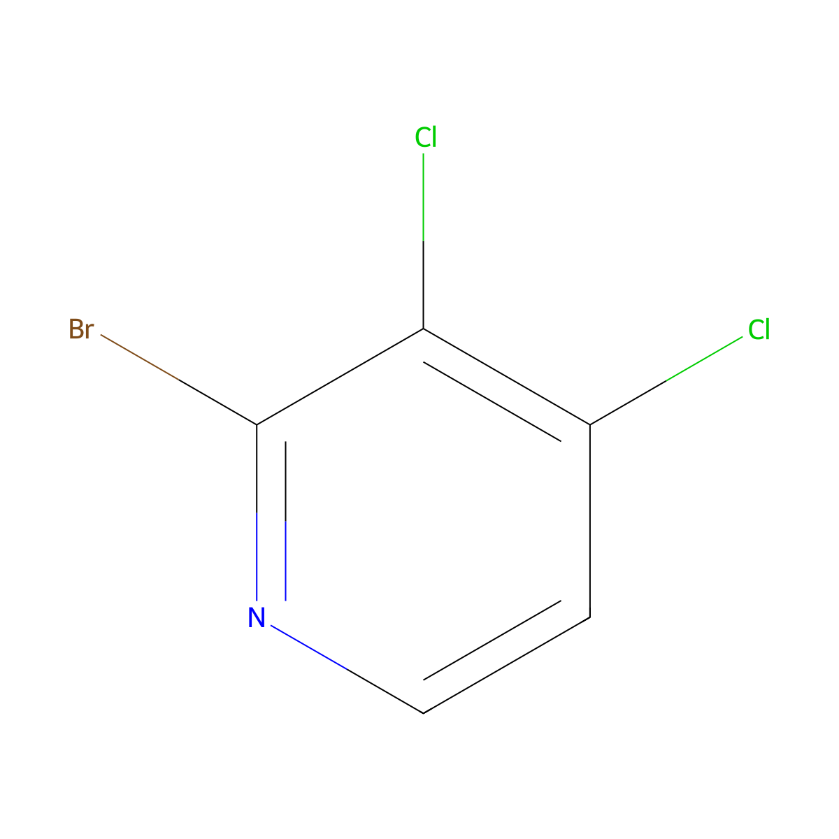 2-Bromo-3,4-dichloropyridine molecular structure, CAS 1807009-26-2