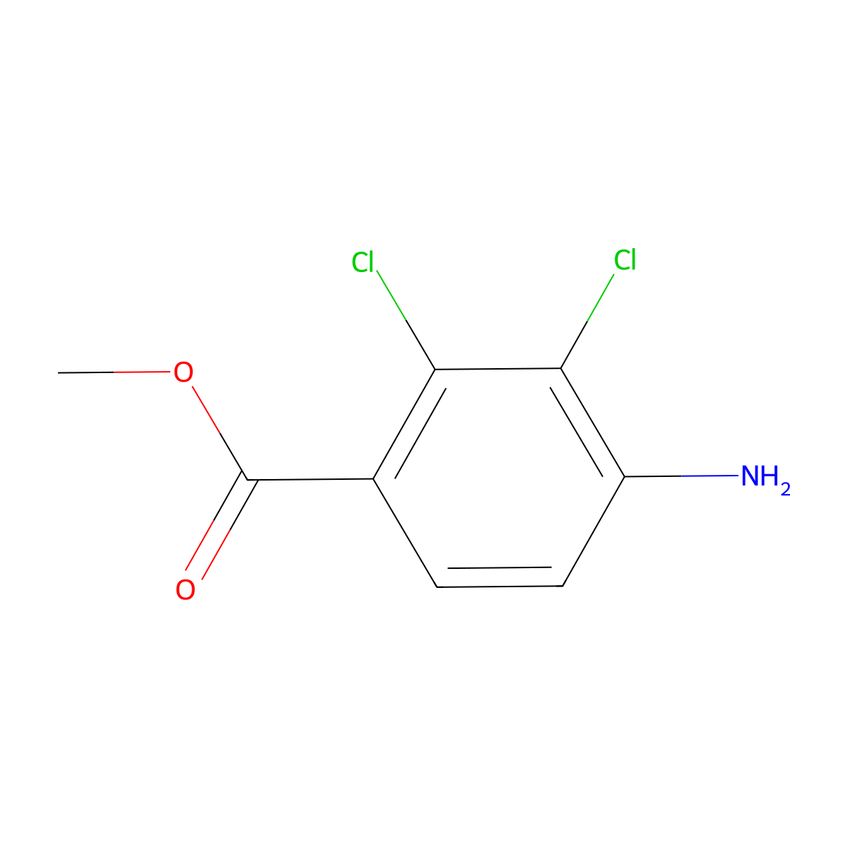 Methyl 4-amino-2,3-dichlorobenzoate molecular structure, CAS 1807013-25-7