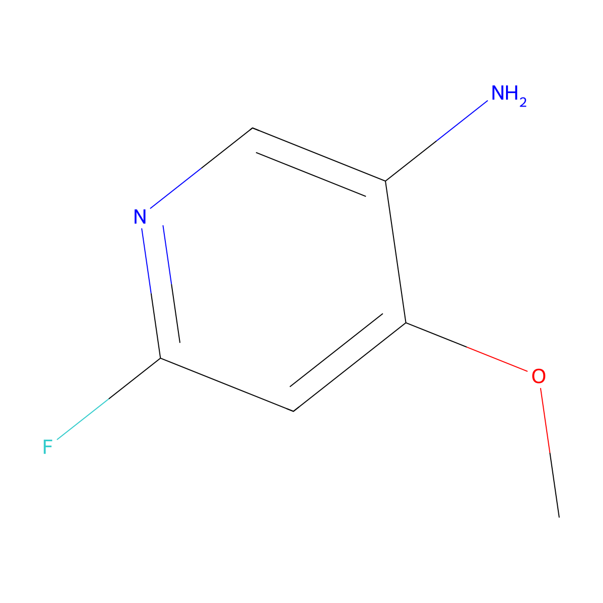 6-Fluoro-4-methoxypyridin-3-amine molecular structure, CAS 1807013-79-1
