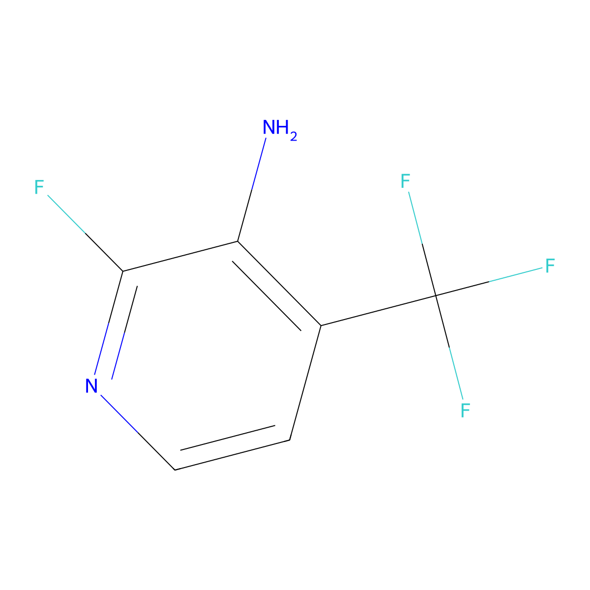 2-Fluoro-4-(trifluoromethyl)pyridin-3-amine molecular structure, CAS 1807020-38-7