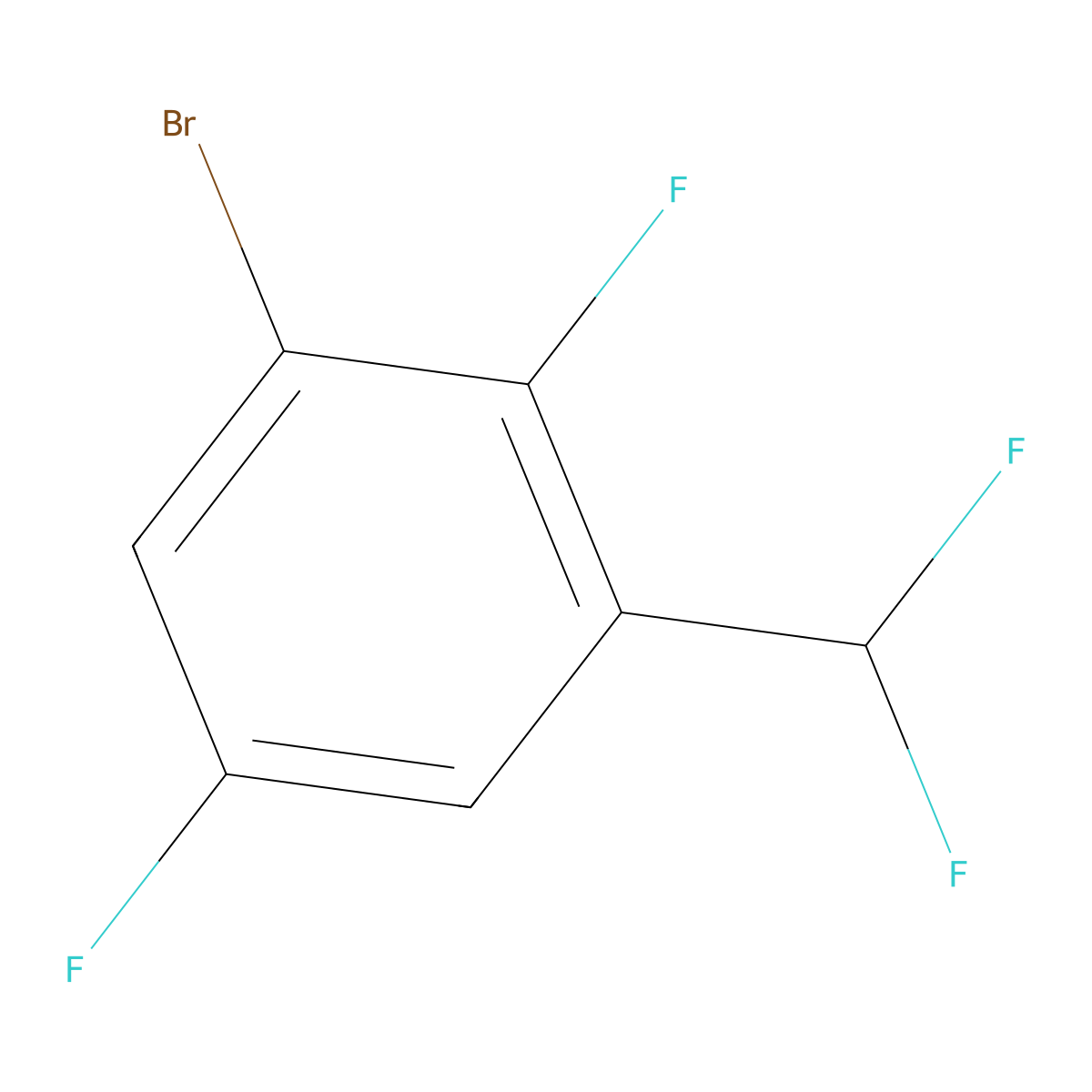 3-Bromo-2,5-difluorobenzodifluoride molecular structure, CAS 1807026-02-3