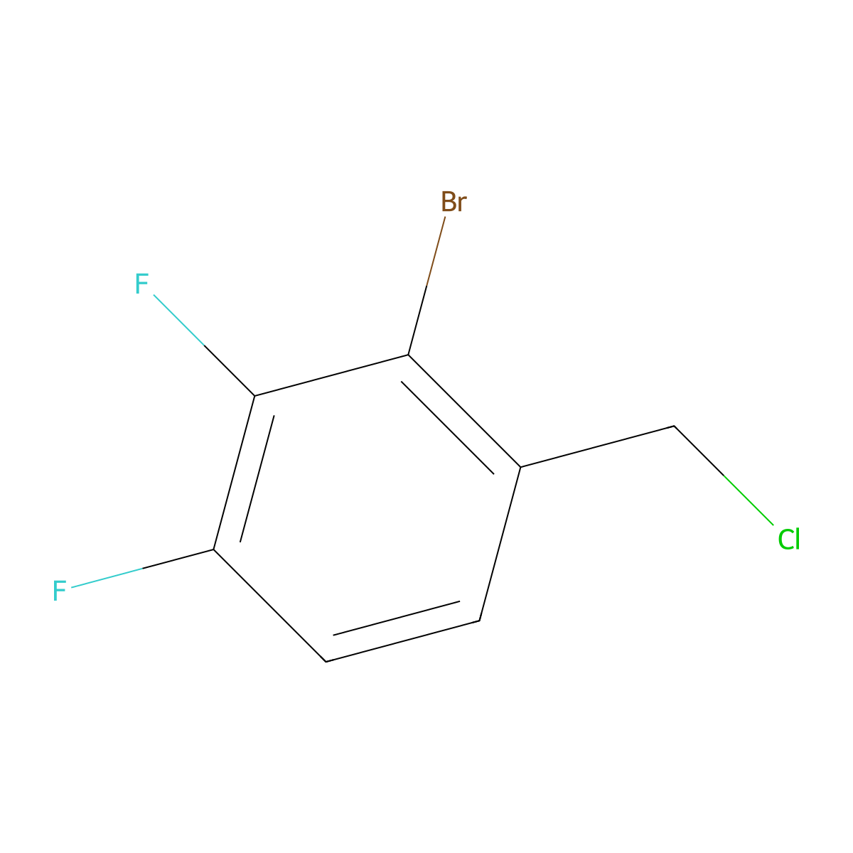 2-Bromo-3,4-difluorobenzyl chloride molecular structure, CAS 1807026-29-4