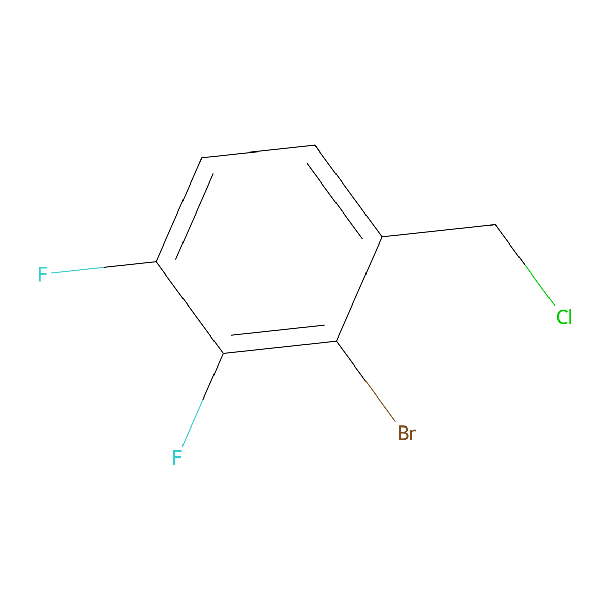 2-Bromo-3,4-difluorobenzyl chloride molecular structure, CAS 1807026-29-4