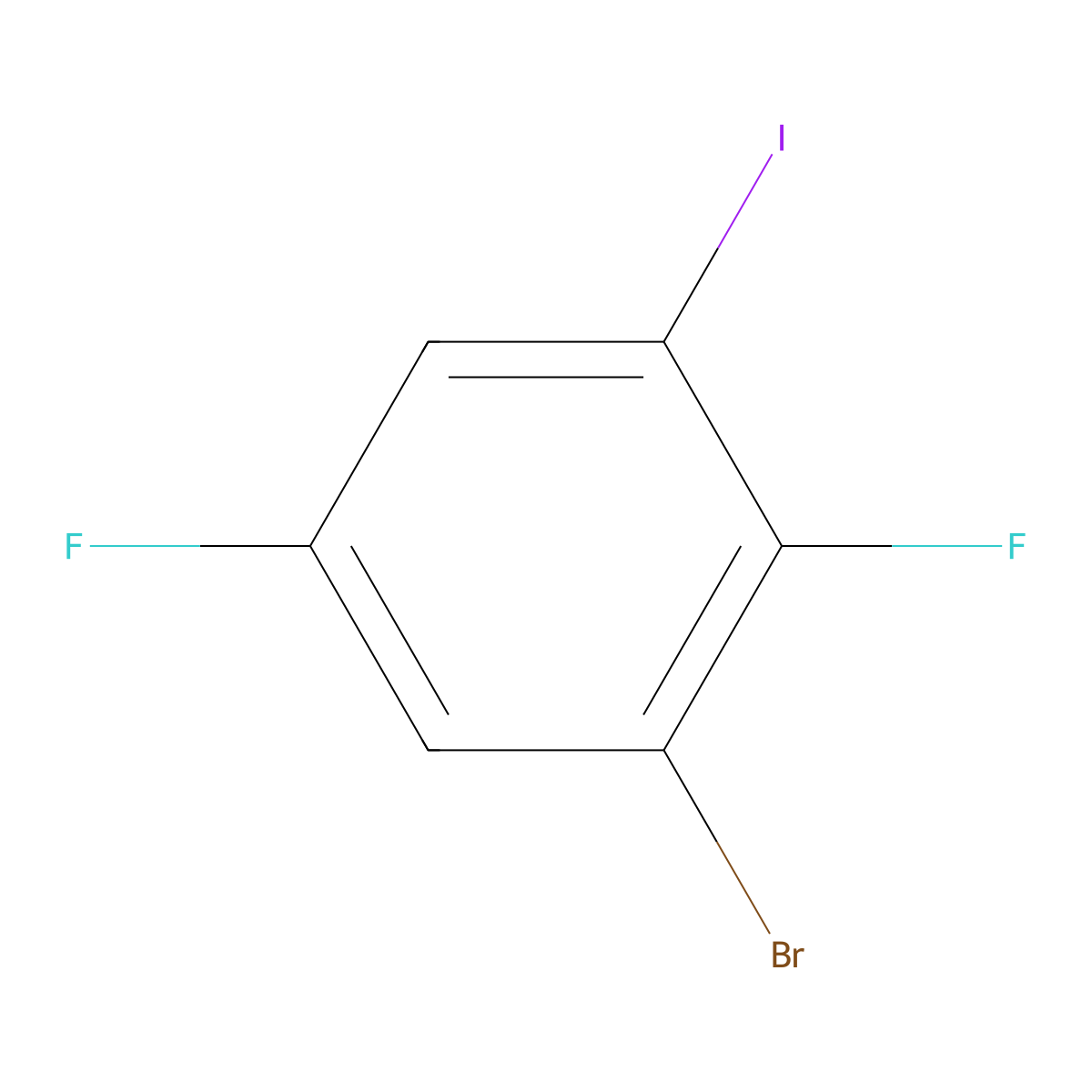 1-Bromo-2,5-difluoro-3-iodobenzene molecular structure, CAS 1807026-56-7