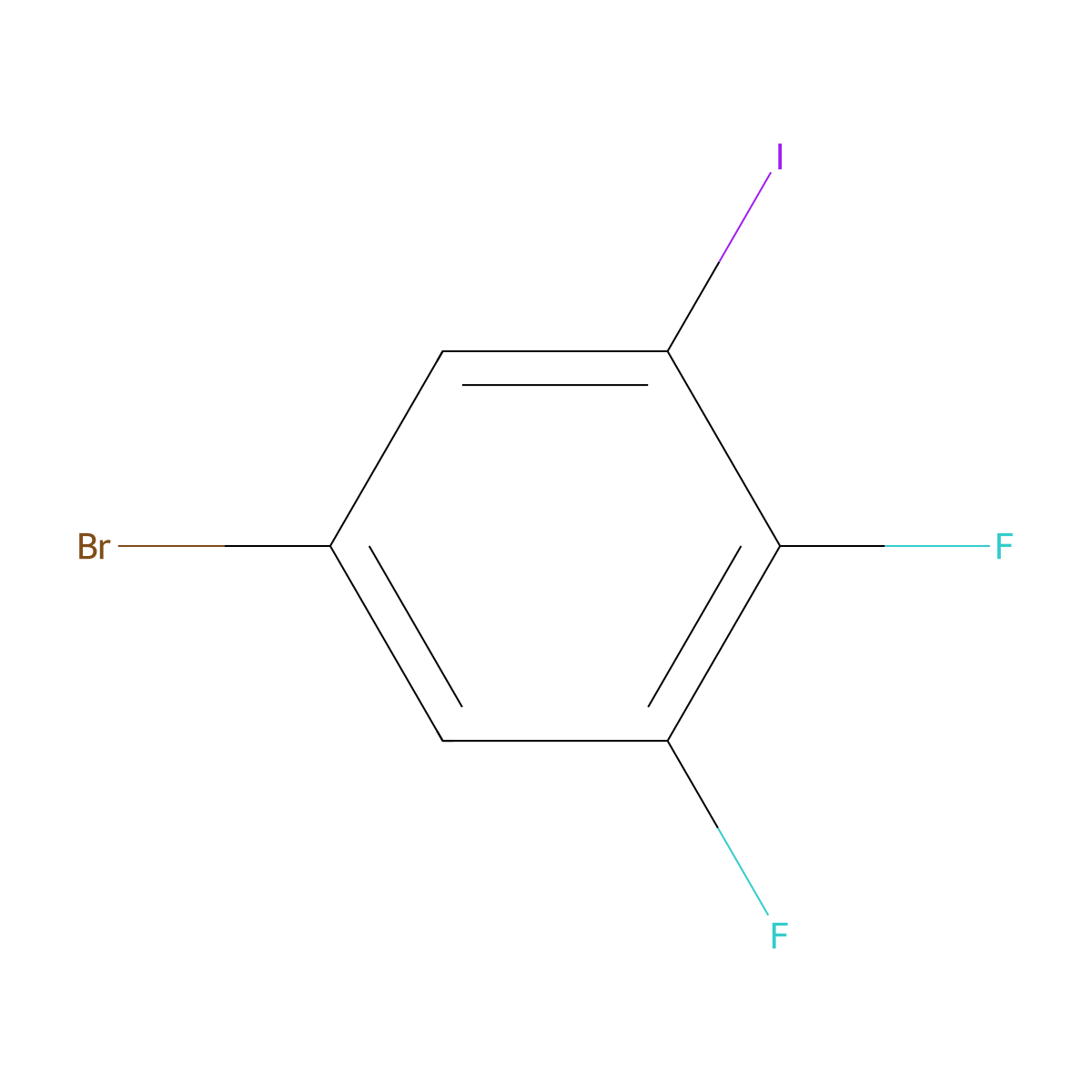1-Bromo-3,4-difluoro-5-iodobenzene molecular structure, CAS 1807026-65-8