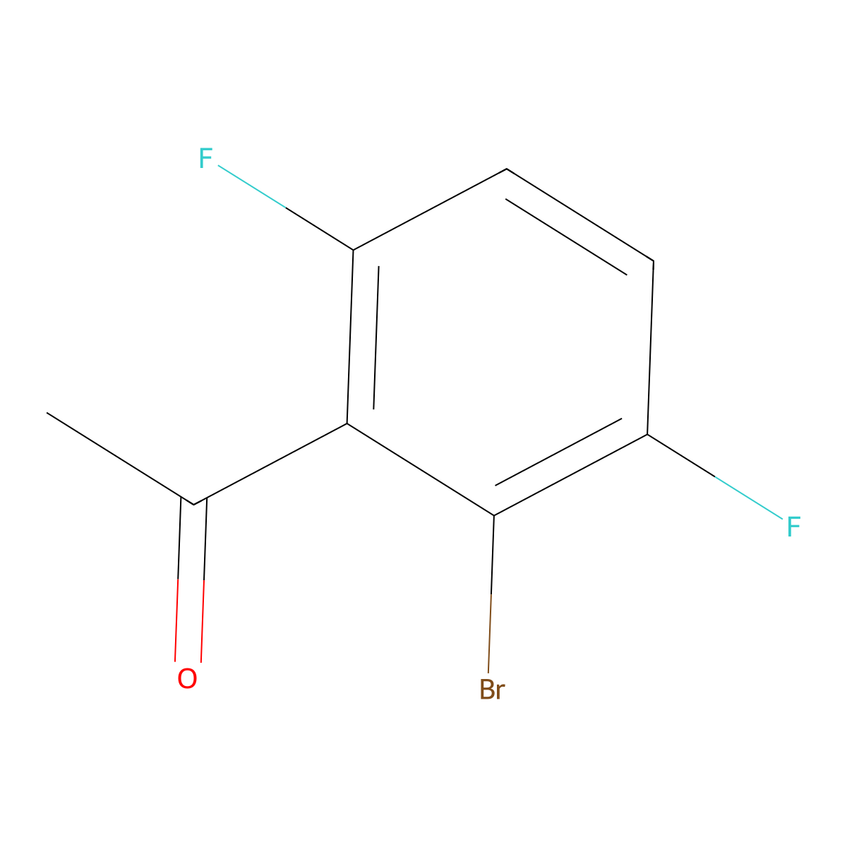 2'-Bromo-3',6'-difluoroacetophenone molecular structure, CAS 1807029-26-0