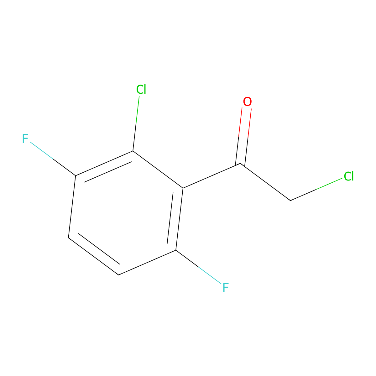 2-Chloro-1-(2-chloro-3,6-difluorophenyl)ethan-1-one molecular structure, CAS 1807031-33-9