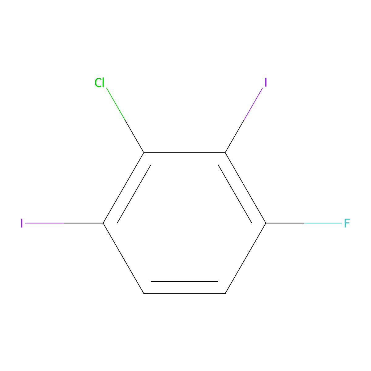 2-Chloro-4-fluoro-1,3-diiodobenzene molecular structure, CAS 1807031-46-4