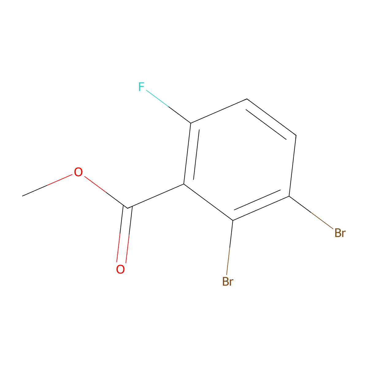 Methyl 2,3-dibromo-6-fluorobenzoate molecular structure, CAS 1807032-88-7