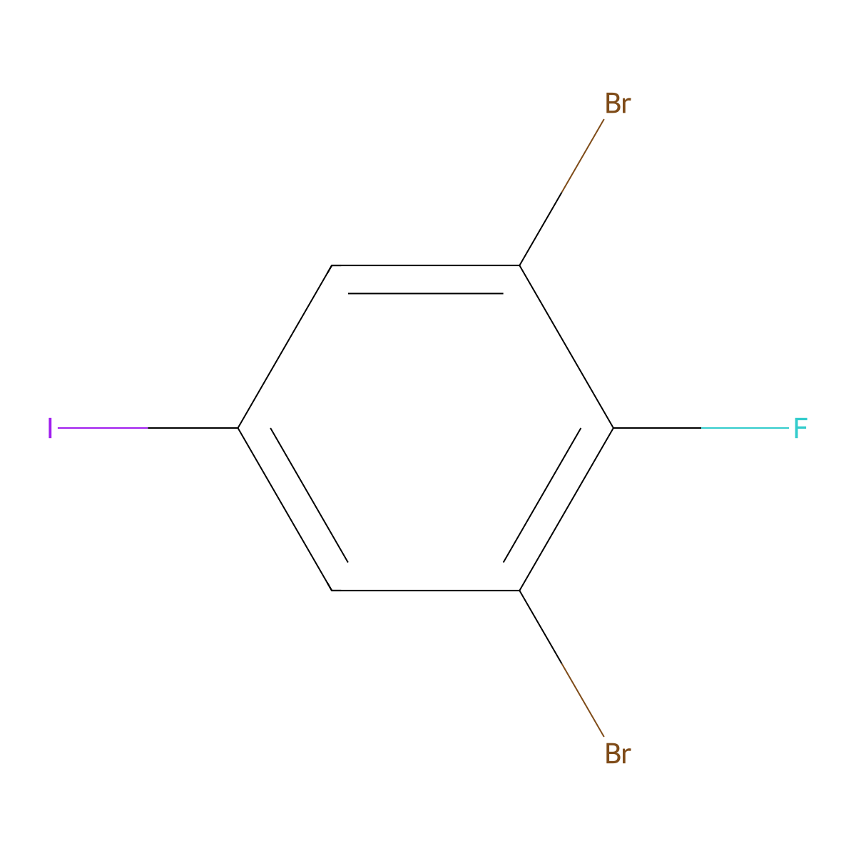 1,3-Dibromo-2-fluoro-5-iodobenzene molecular structure, CAS 1807033-57-3