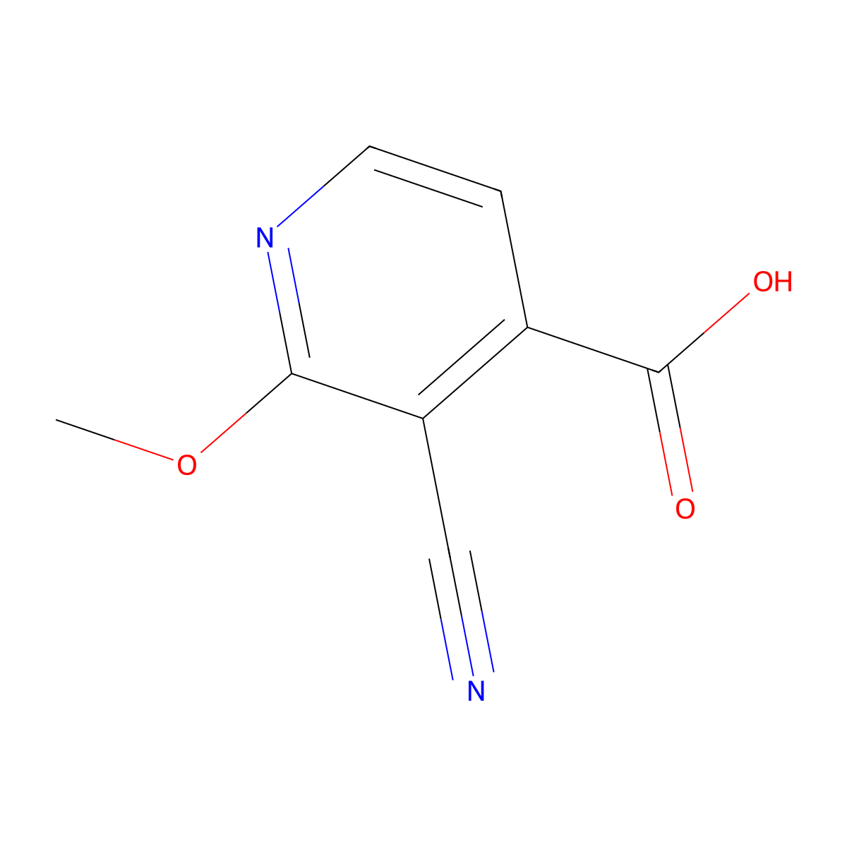 3-Cyano-2-methoxyisonicotinic acid molecular structure, CAS 1807036-26-5